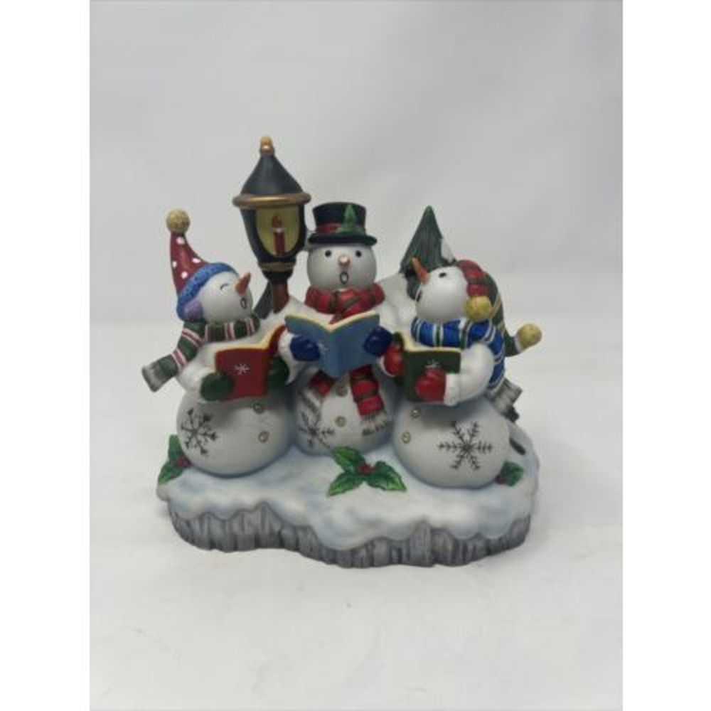 Sankyo Snowman Family Music Box with Working Music